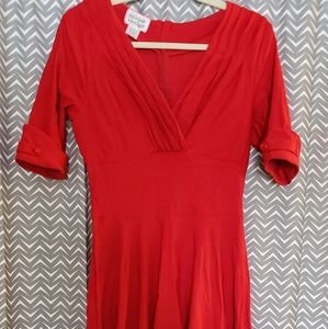 Unique Vintage Red Swing Dress